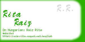 rita raiz business card